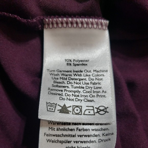 Eddie Bauer Travex Dress Womens Small Petite Purple Plum 3/4 Sleeve High Waist - Picture 5 of 10